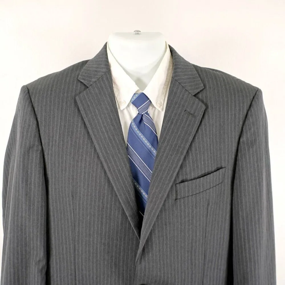 Jos A Bank Reserve Fratelli Tallia Di Delfino Super 130s Wool Sport Coat 40L Gra